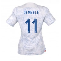 Ranska Ousmane Dembele #11 Vieraspaita Naiset MM-kisat 2022 Lyhythihainen